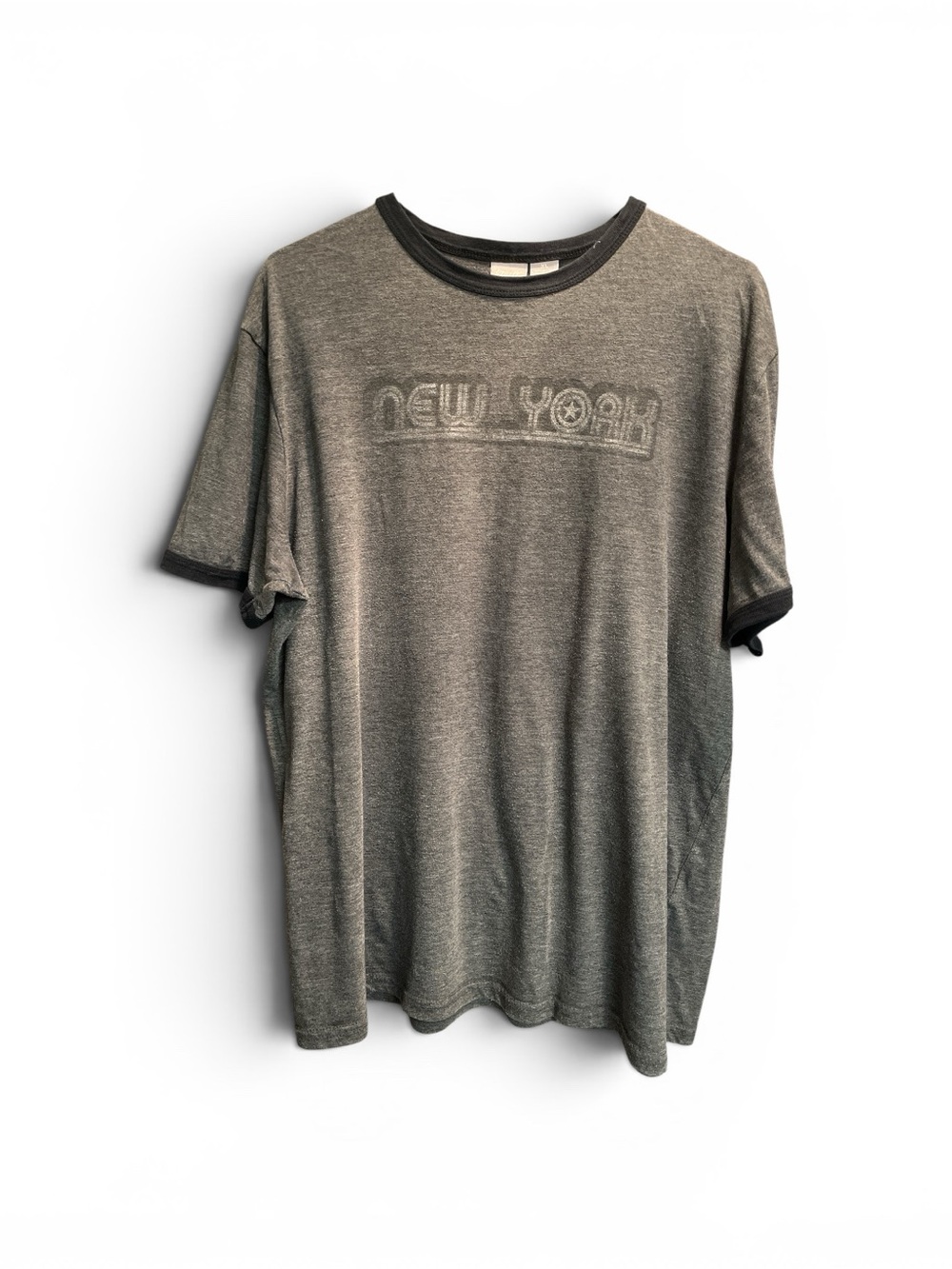 Gray 'New York' Ringer Utility Tee - Picture 2 of 6